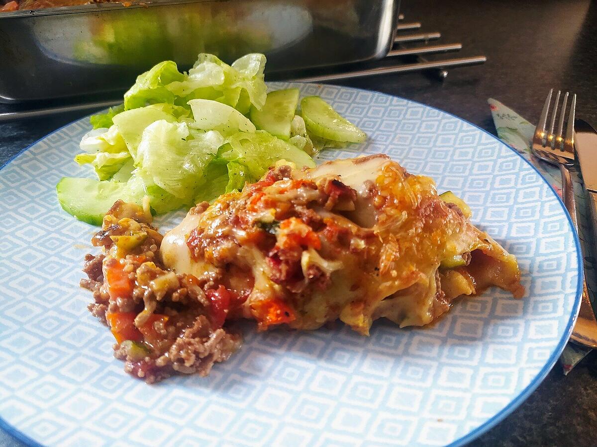 Gefüllte überbackene Pfannkuchen